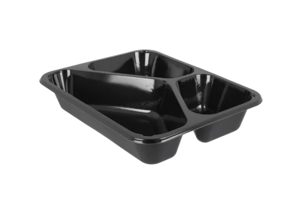 menubox zwart pasta bakken 1 vaks + losse deksel