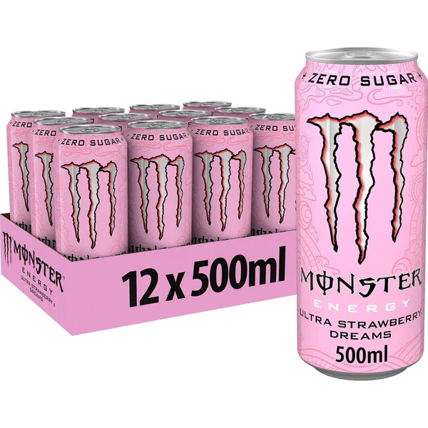 Monster Ultra Strawberry 12 x 50 cl.